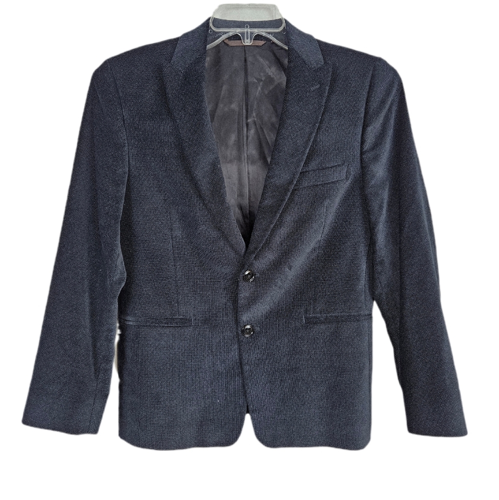 Michael Kors Velvet Blazer Dark Blue Dotted Two Button 16 R Holiday Party Career